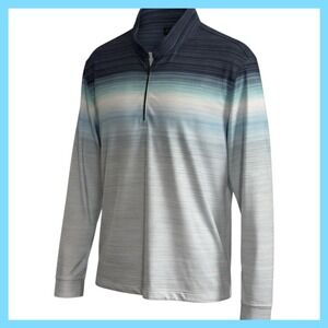 NWOT Greg Norman Collection Mens L Blue Ombre Play Dry Quarter Zip Golf Pullover